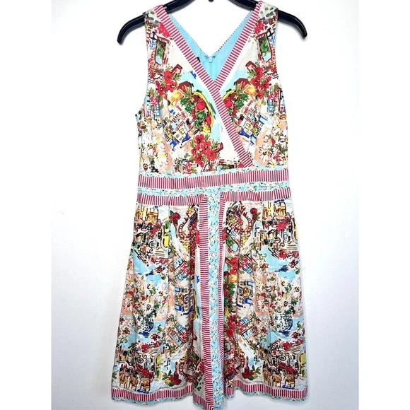 ✅SOLD TALBOTS  Fit & Flare Dress Size 4P - Picture 3 of 13